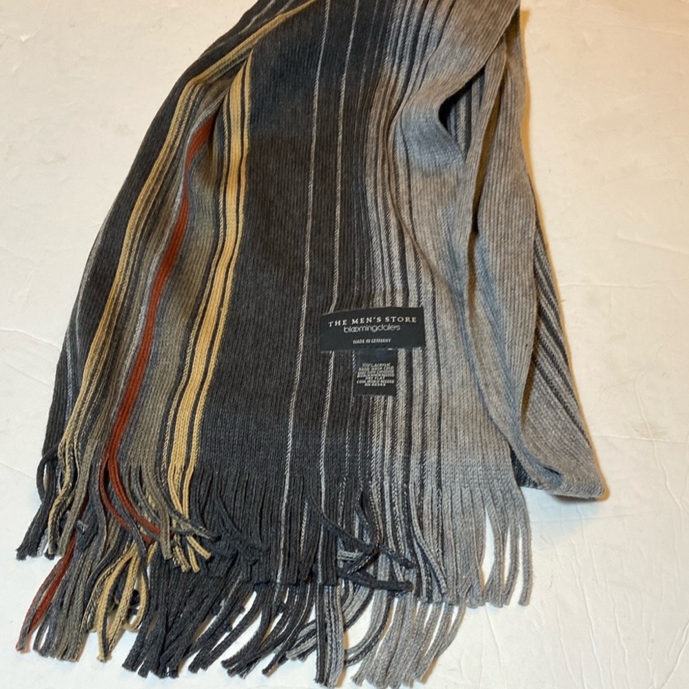 The Men's Store Bloomingdale's Acrylic Multicolor Stripe Knit Scarf Germany
